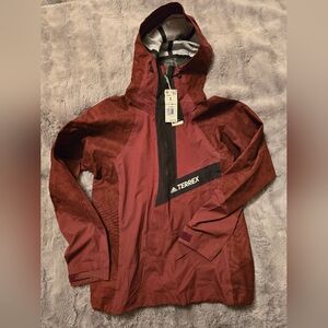 TERREX Techrock RAIN.RDY Anorak Large Maroon Red